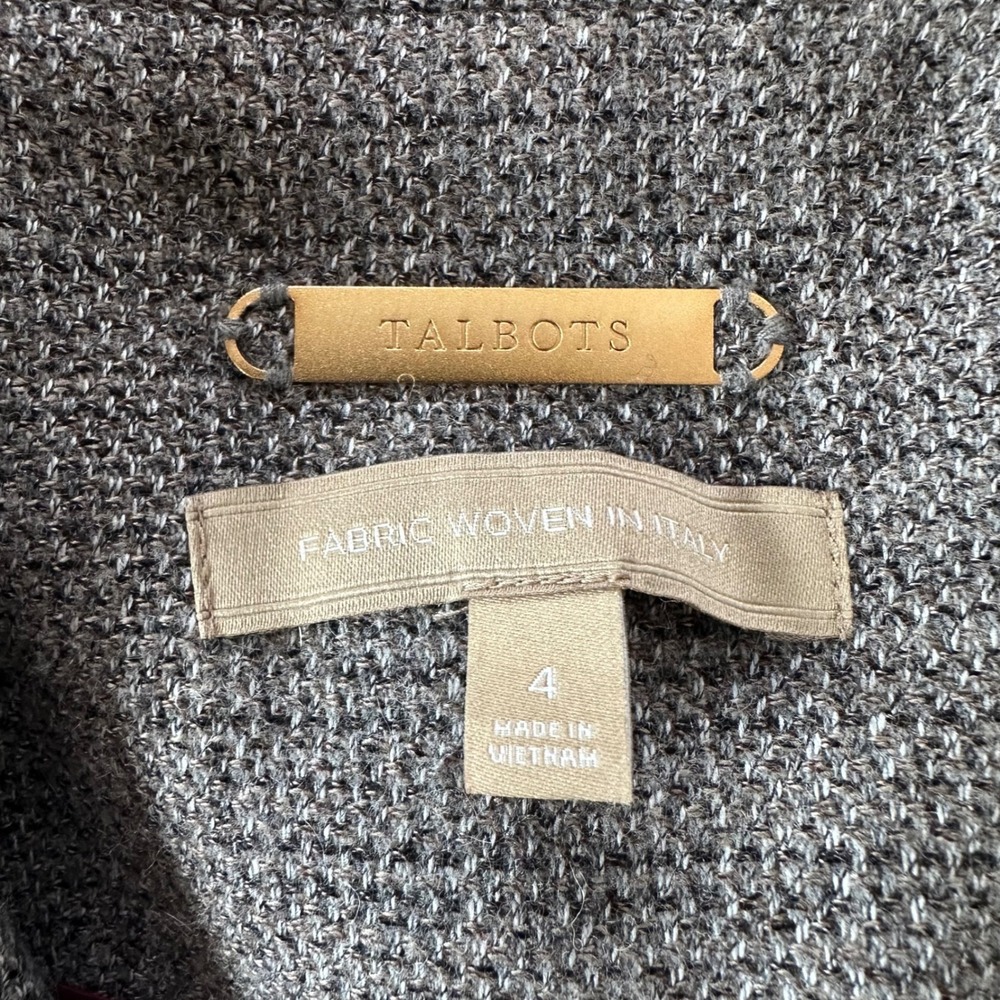 Talbots Italian Wool‎ Blazer Single Button Pleated Preppy Classic Casual Layer 4 - Picture 2 of 8